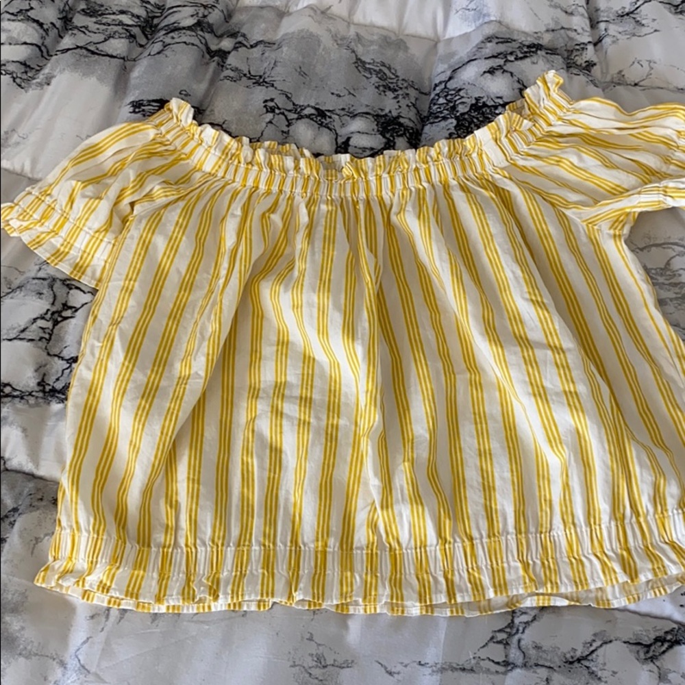 Yellow off the shoulder top